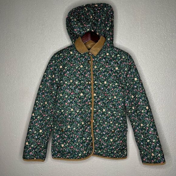 Polo Ralph Lauren Girls EUC Floral Print Floral Quilted Coat Large - Picture 1 of 7